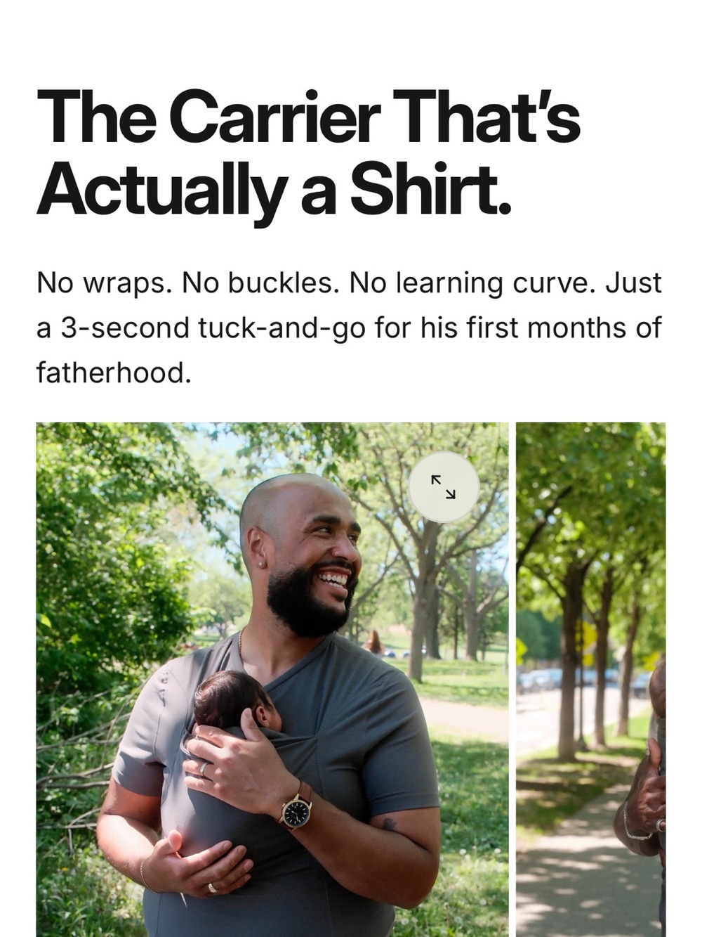 Men’s Babywearing shirt- Gray